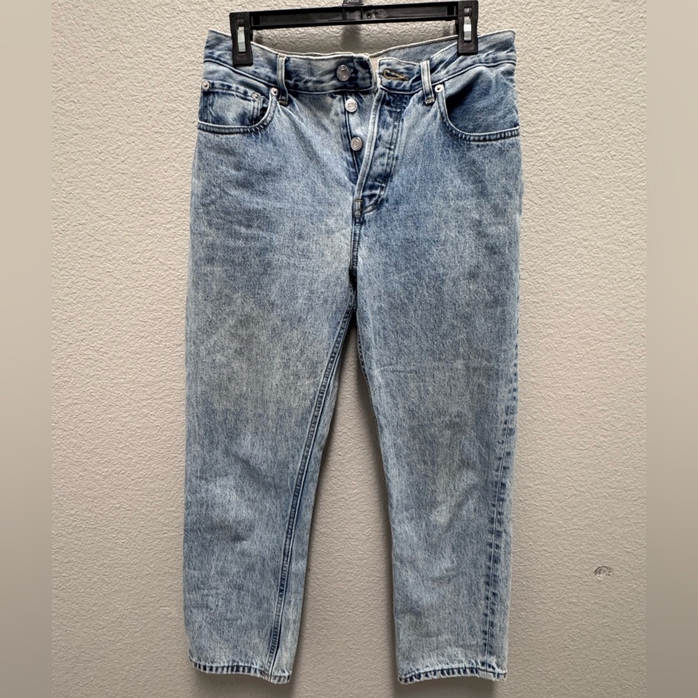 Everlane Blue Straight Crop Jeans